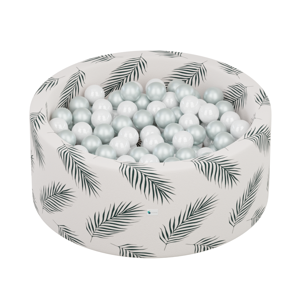 Boho Palm Ball Pit - Porcelain and Pearl Balls
