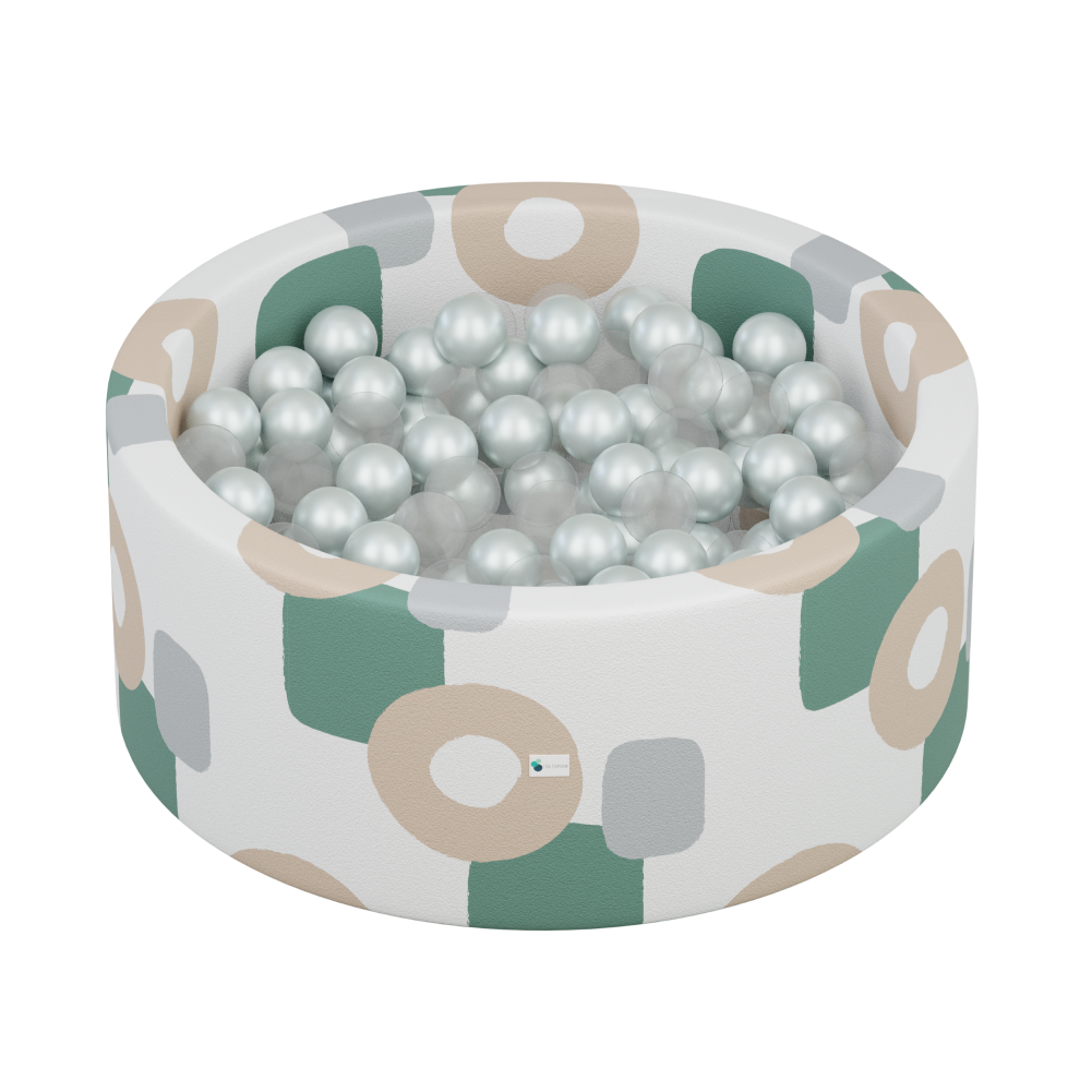 Boho Organic Shapes Ball Pit - 100 Pearl and 100 Water Balls