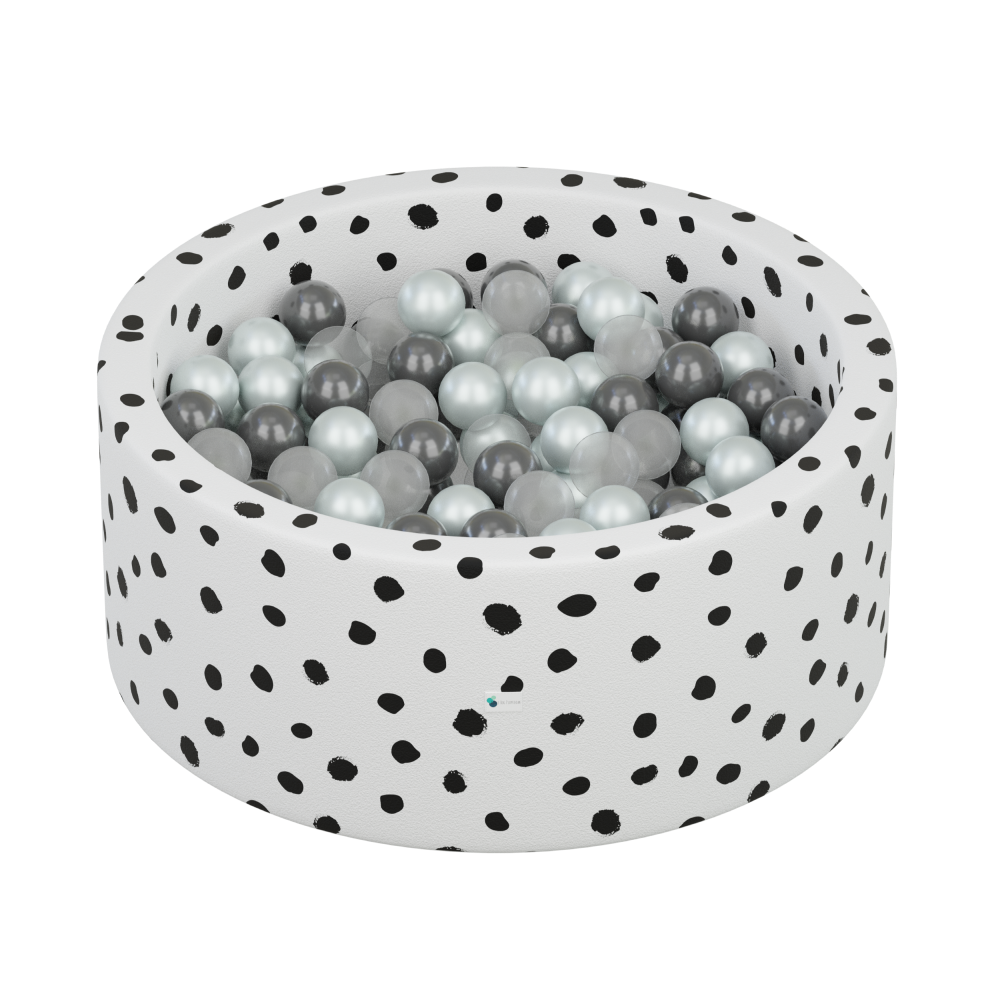Polka Dot Ball Pit - Pearl, Silver, Water Balls